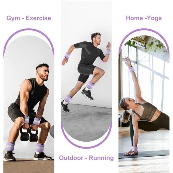 Ankle Weights A Pair of 1/2/3/4/6/8/10/12/20 LBS Wrist Leg Arm Weights - Picture 6 of 7